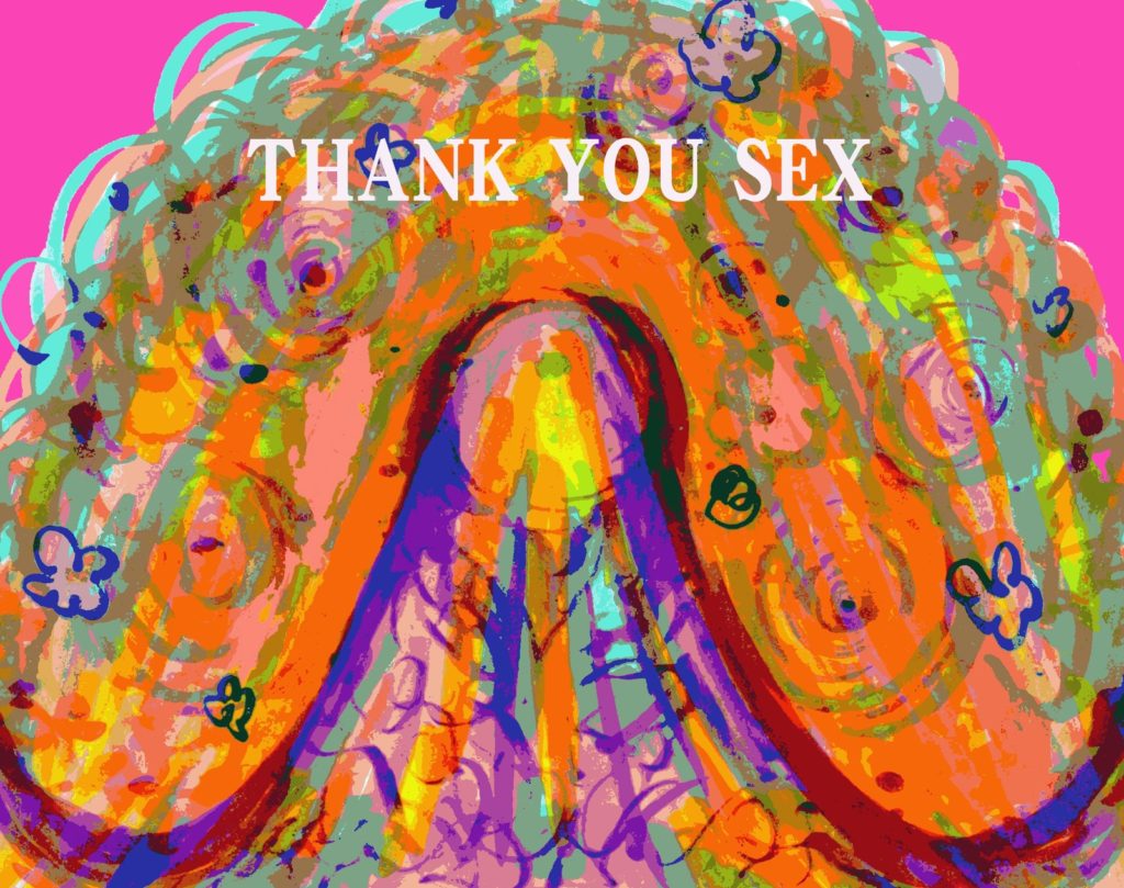 「THANK YOU SEX」 2013年8月作成 (WEB小説：「煩悩サンスクリット」挿絵)